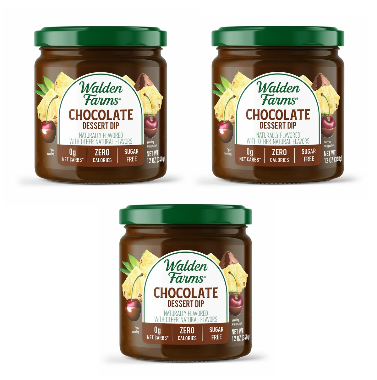 Walden Farms Dip product image, Flavor Chocolate Size 3 jars.