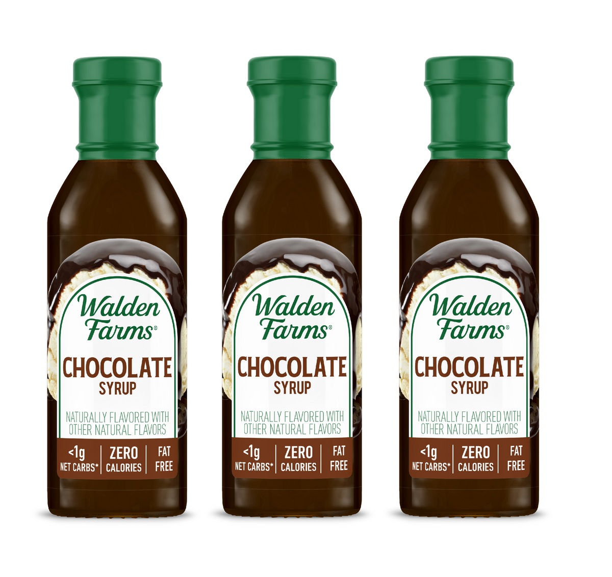 Walden Farms Syrup, 12 fl oz, Chocolate / 3 Bottles.