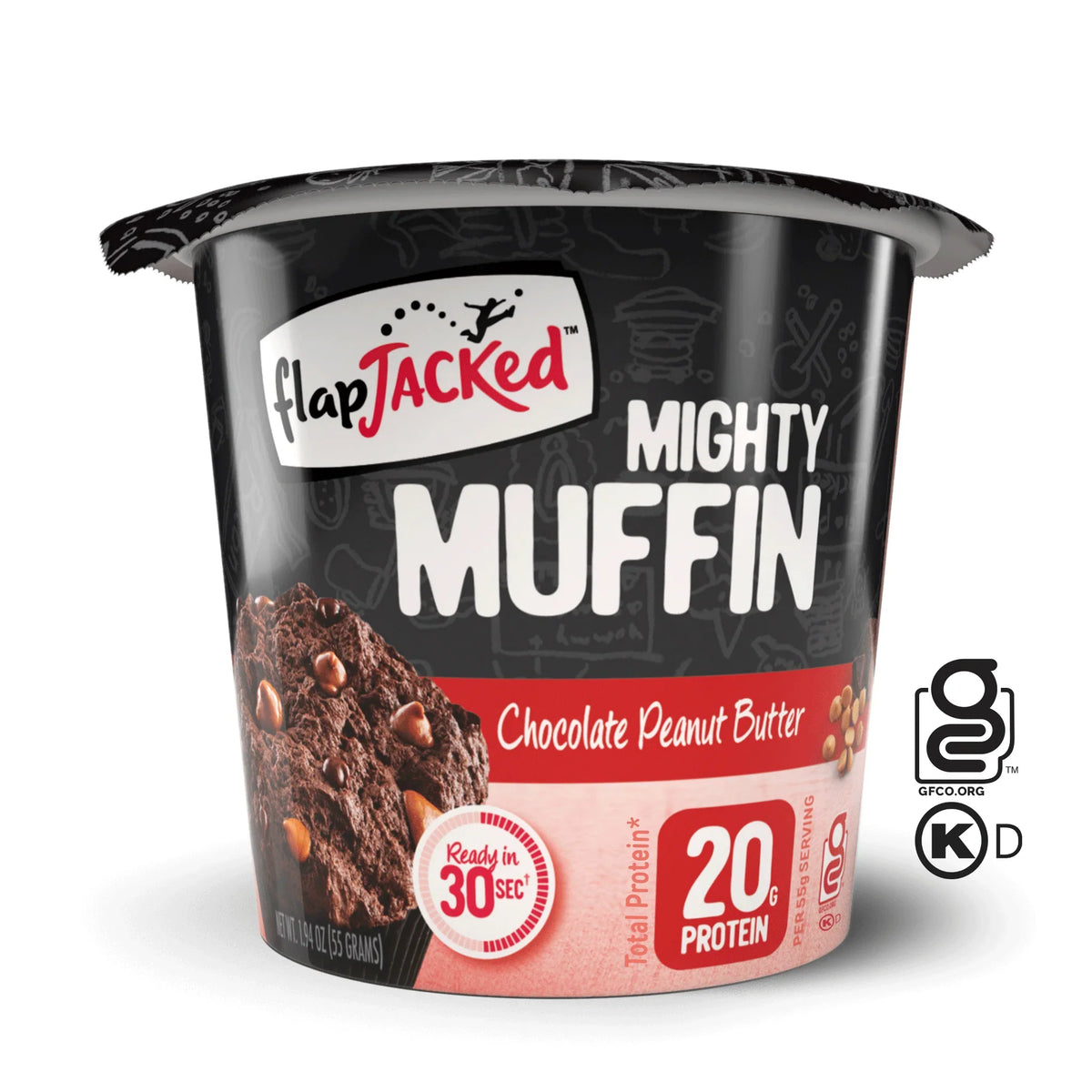 FlapJacked Mighty Muffins - Chocolate Peanut Butter, One Pack