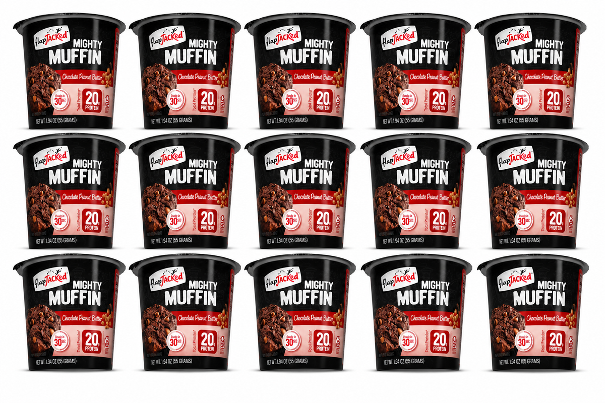 FlapJacked Mighty Muffins - Chocolate Peanut Butter, 12-Pack