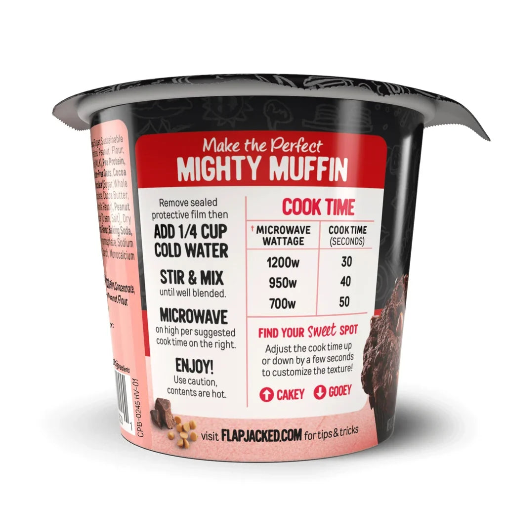 FlapJacked Mighty Muffins - Chocolate Peanut Butter, One Pack