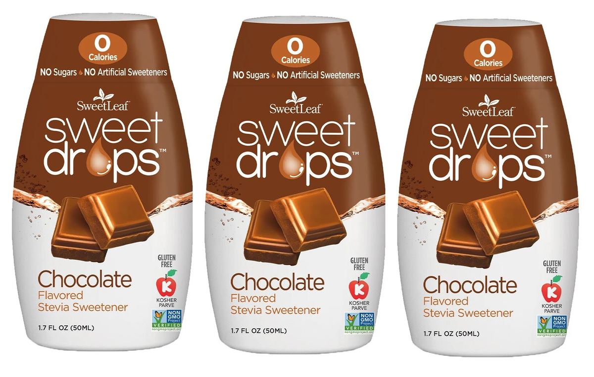 SweetLeaf Sweet Drops Stevia Sweetener - Chocolate Flavored 3-Pack