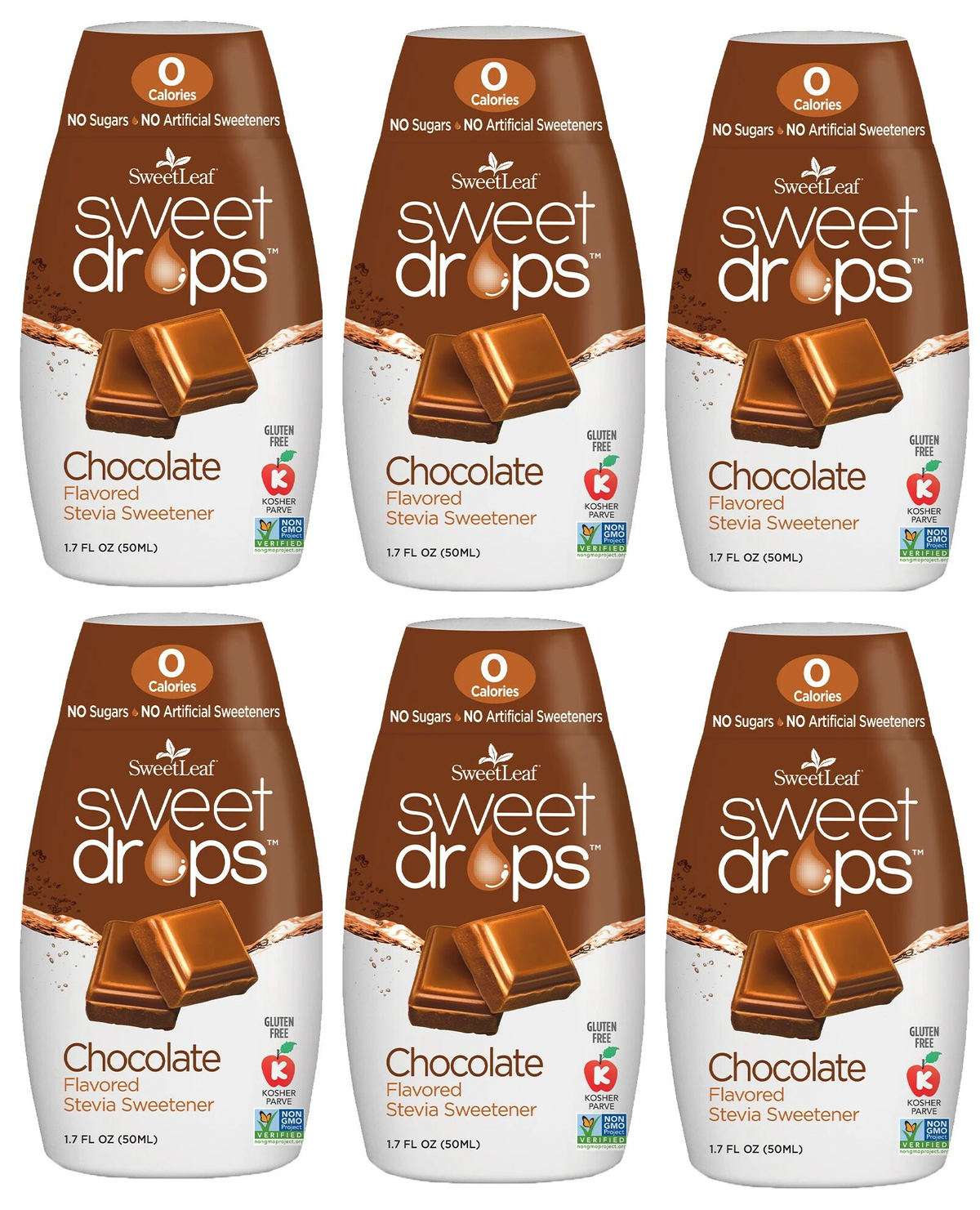 SweetLeaf Sweet Drops Stevia Sweetener - Chocolate Flavored 6-Pack