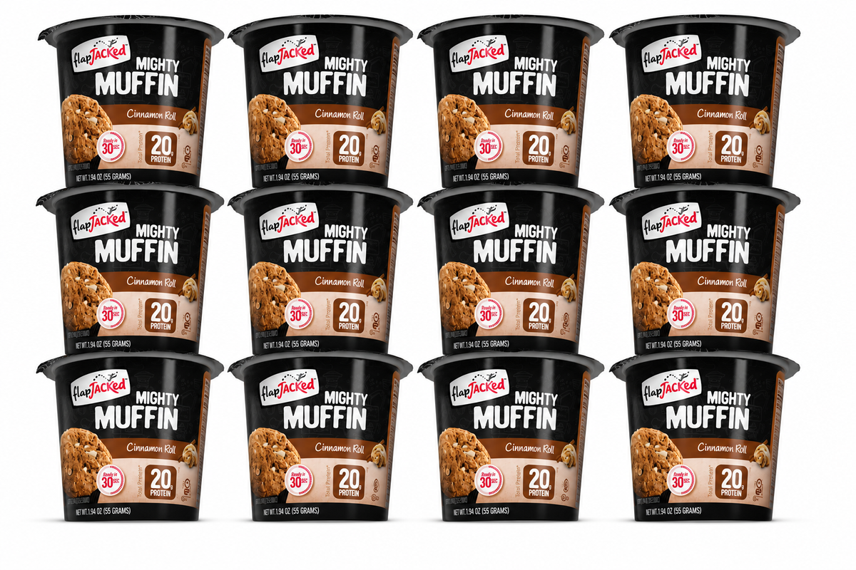 FlapJacked Mighty Muffins - Cinnamon Roll, 12-Pack