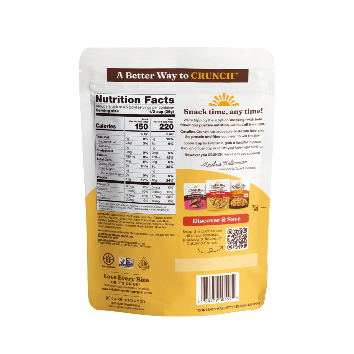 Catalina Crunch Protein Cereal - Cinnamon Toast, 9oz