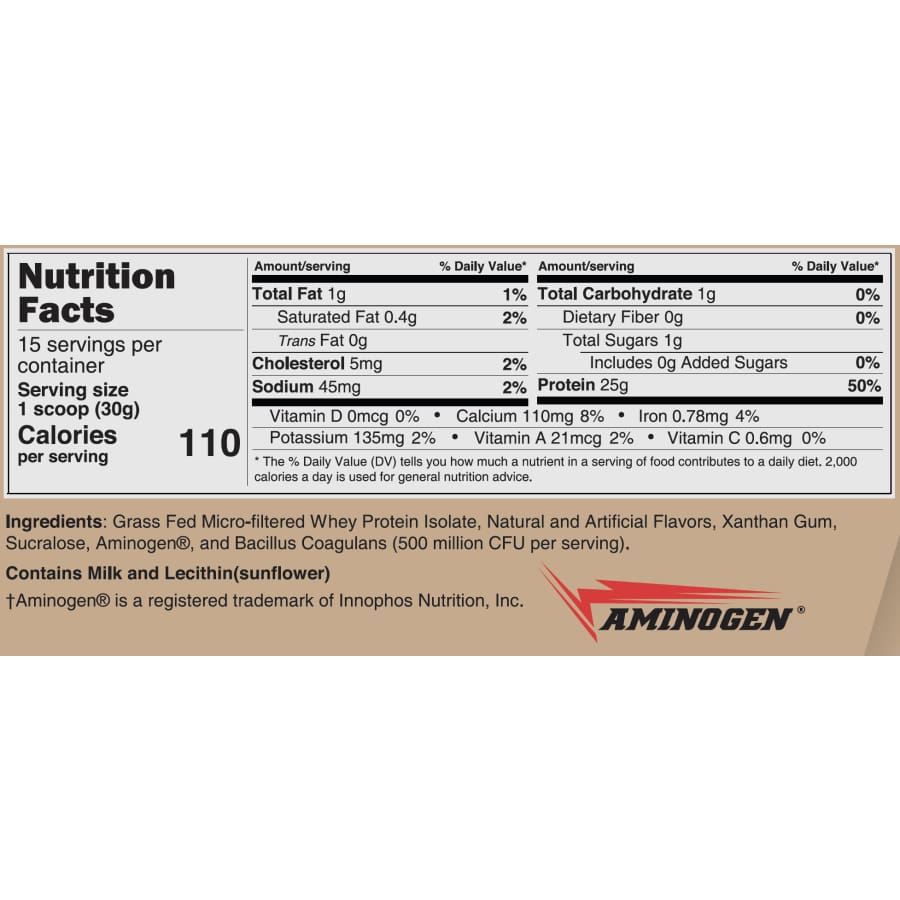 Clean Whey Protein with Probiotics, Vanilla, image 3