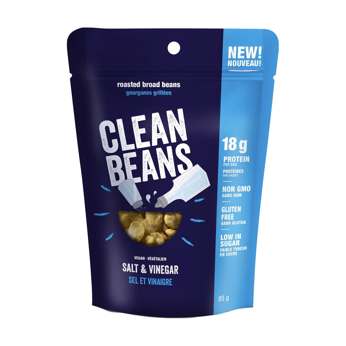 Clean Beans Roasted Broad Beans - Salt & Vinegar