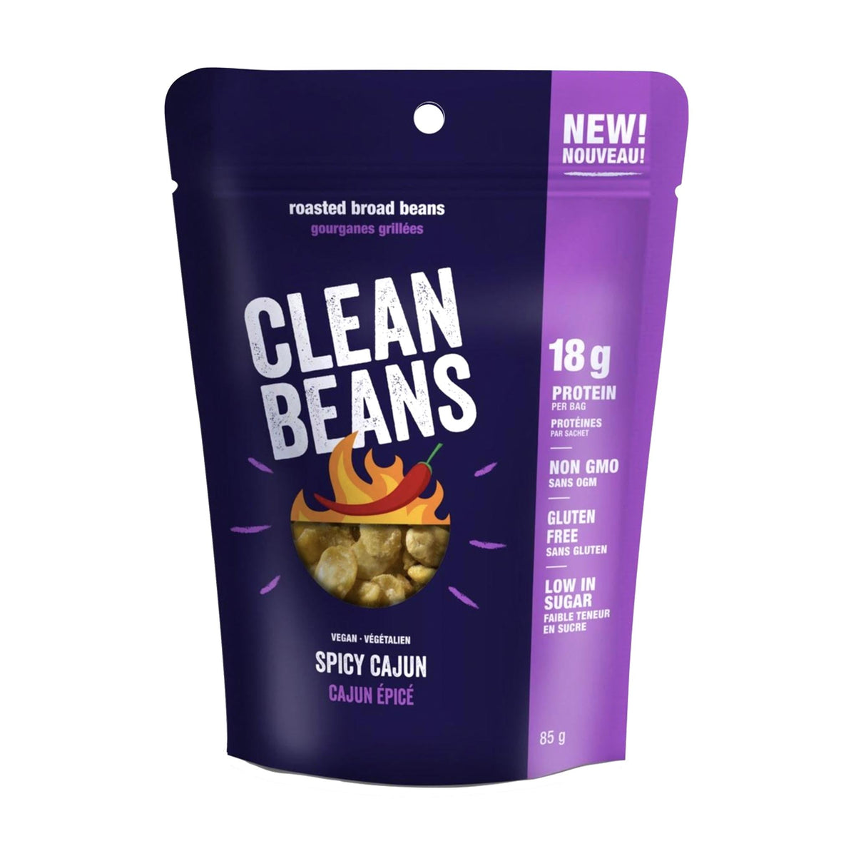 Clean Beans Roasted Broad Beans - Spicy Cajun