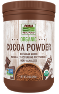 NOW Cocoa Powder, non-Alkalized, Organic 12 oz. tub