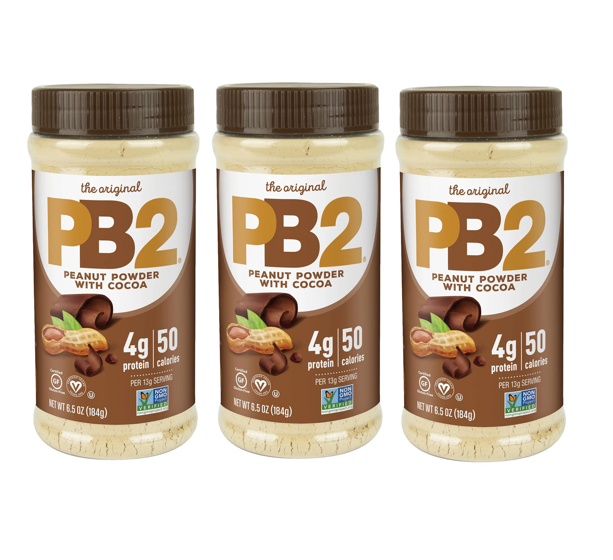 PB2 Foods PB2 Powdered Peanut Butter - with Cocoa 6.5 oz. 3-Pack