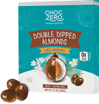 Front package of ChocZero Double Dipped Almonds