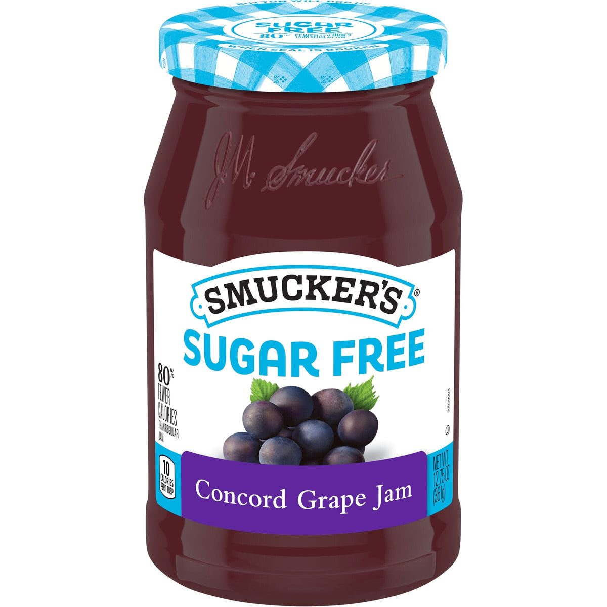 Smuckers Sugar Free Jam, 12.75oz, Concord Grape.