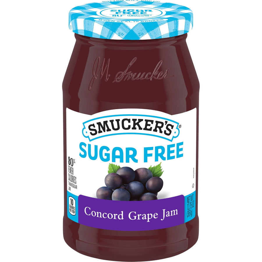 Smuckers Sugar Free Jam, 12.75oz, Concord Grape.