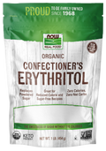 NOW Erythritol, Confectioner's Powder, Organic 1 lb. tub