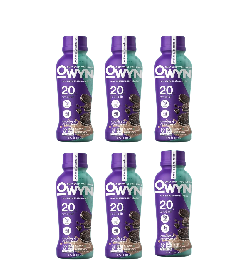 OWYN Plant-Based Protein Shake 20g - Cookie & Creamless 6-Pack