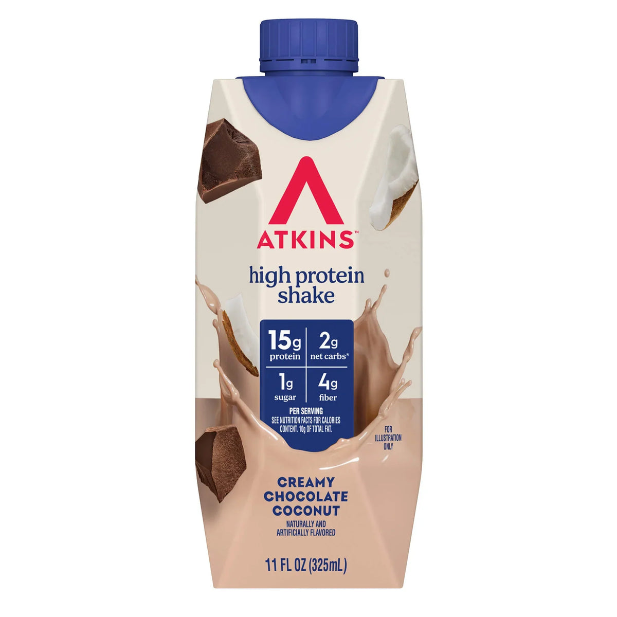 Atkins Nutritionals Ready-to-Drink Shakes - Creamy Chocolate Coconut, 11 oz