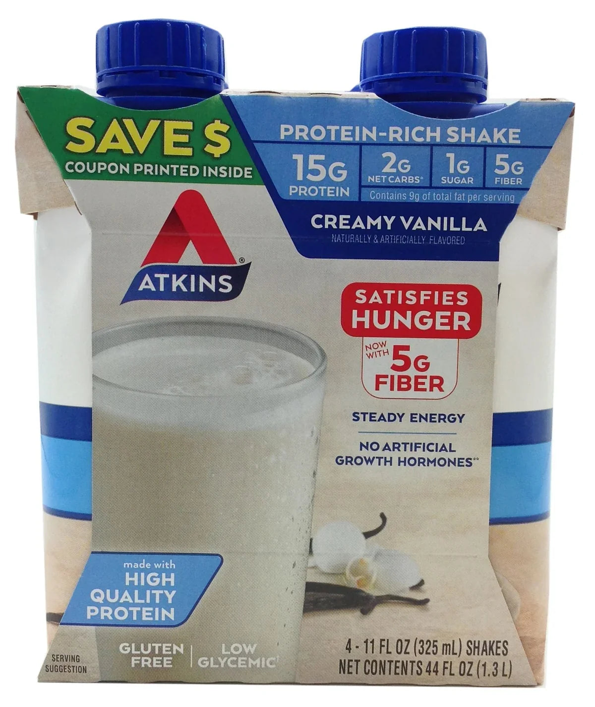 Atkins Nutritionals Ready-to-Drink Shakes - Creamy Vanilla, 11 oz (CLEARANCE: Best by October 14)