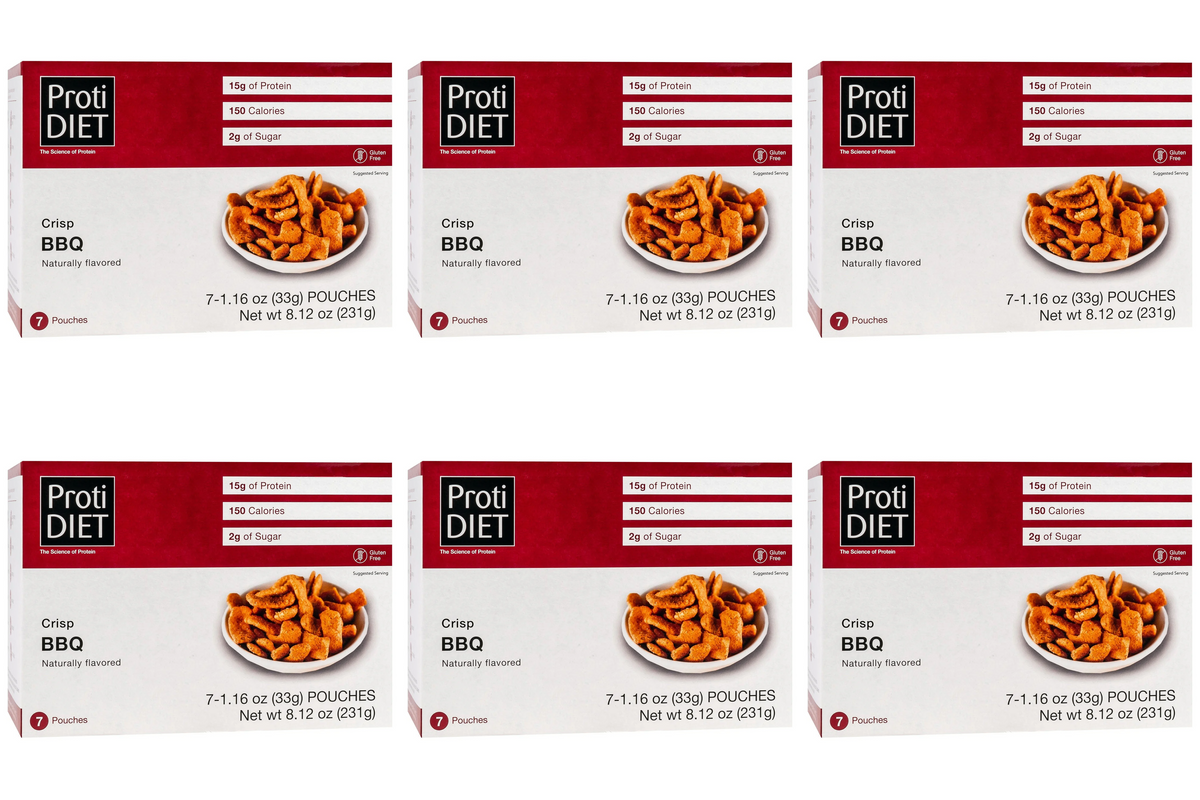 Proti Diet Protein Crisps, BBQ, 7 Pouches - 6-Pack