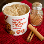 Prepared Bootylicious Cinnamon Bun muffin cup with cinnamon sticks