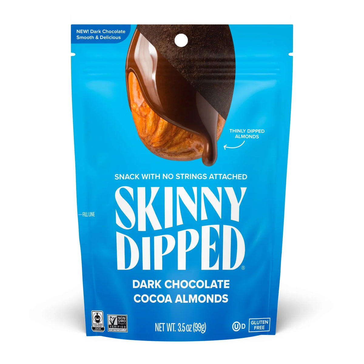SkinnyDipped Almonds, 3.5 oz - Dark Chocolate Cocoa