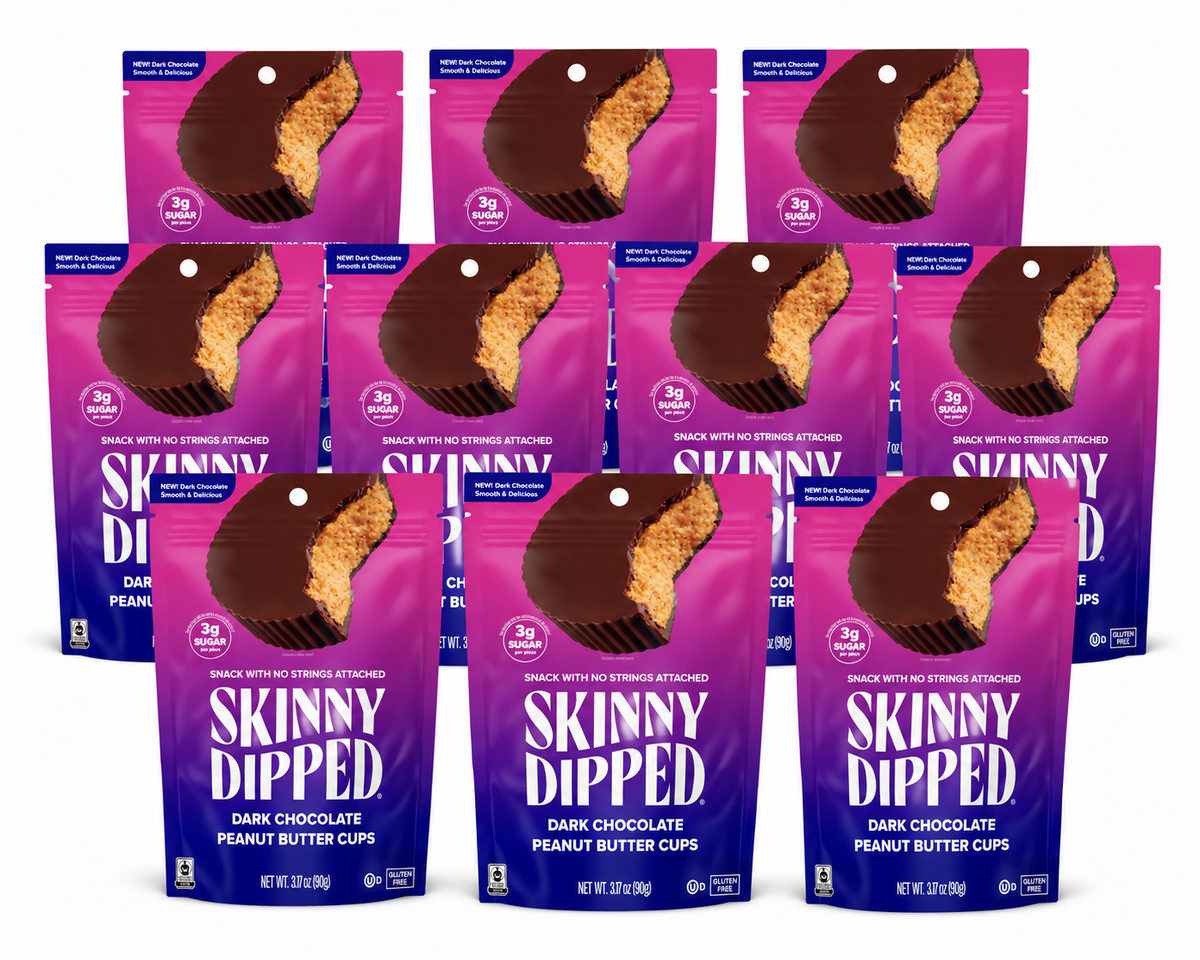 SkinnyDipped Cups - Dark Chocolate Peanut Butter Case (10 Bags)