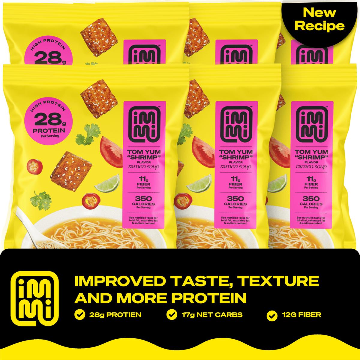 Immi Instant Ramen - Tom Yum Shrimp, 6-Pack