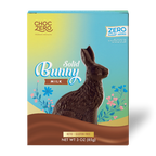Front package of ChocZero Milk Chocolate Keto Easter Bunny, 3oz