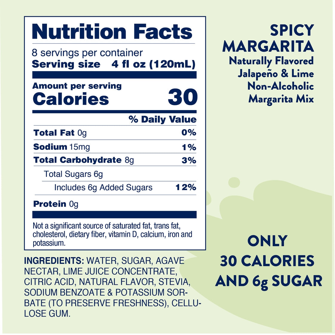 Jordan's Skinny Mixes Naturally Sweetened Margarita Mixes, 32 fl oz - Spicy Margarita
