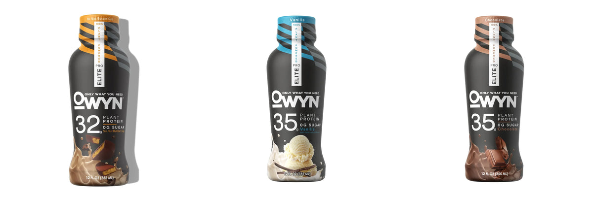 OWYN Pro Elite High Protein Shakes - Variety Pack (1 flavor each), 3-Pack