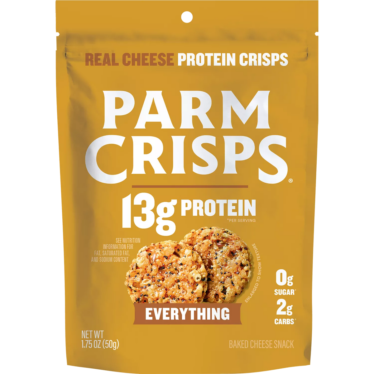 ParmCrisps Oven-Baked Parm Crisps - Bite-Sized Everything 1.75 oz (50g)