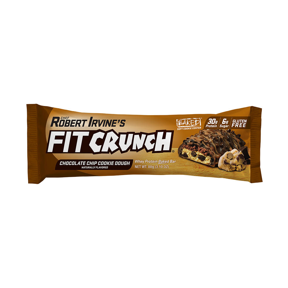 Robert Irvine's Fit Crunch Whey Protein Baked Bar - Chocolate Chip Cookie Dough