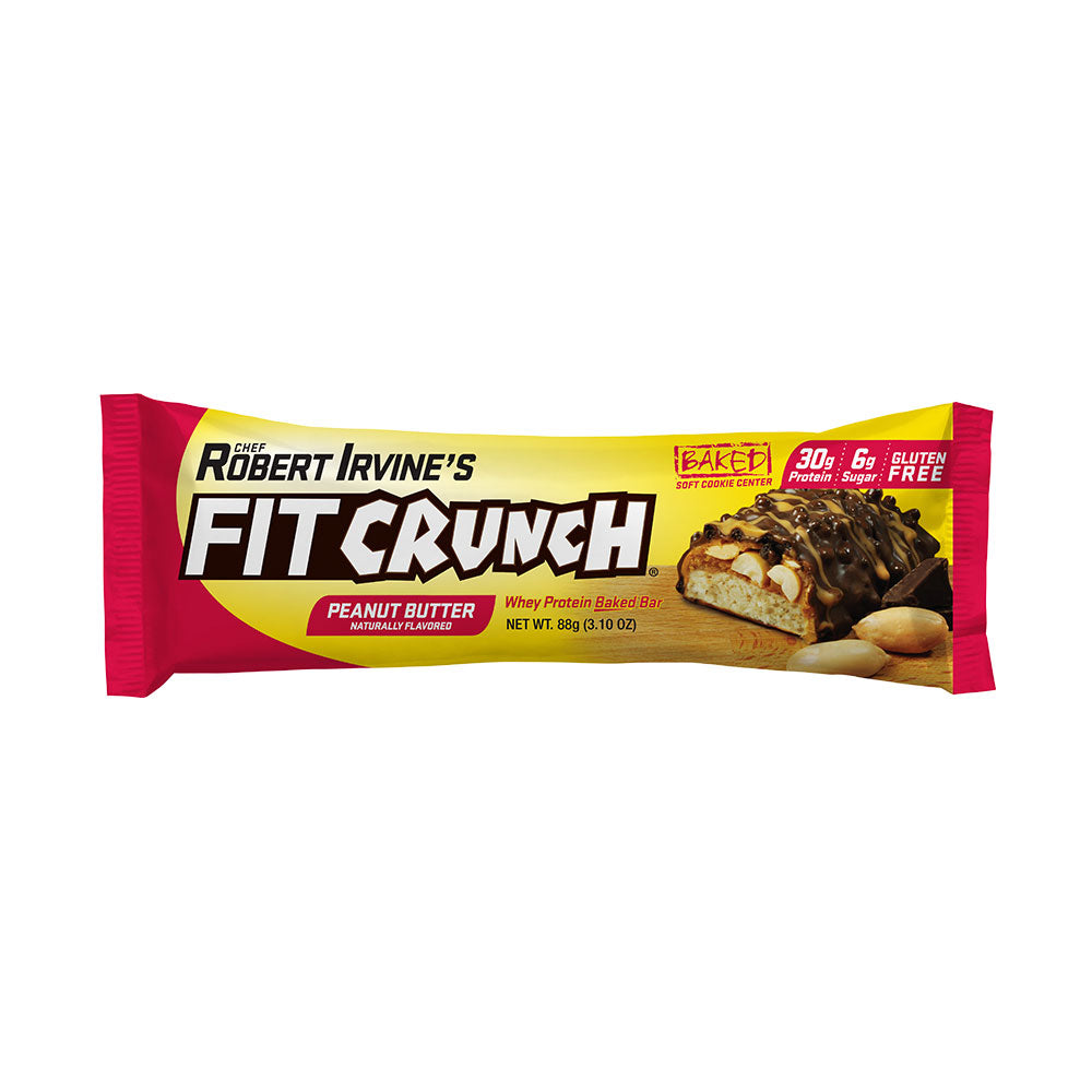 Robert Irvine's Fit Crunch Whey Protein Baked Bar - Peanut Butter