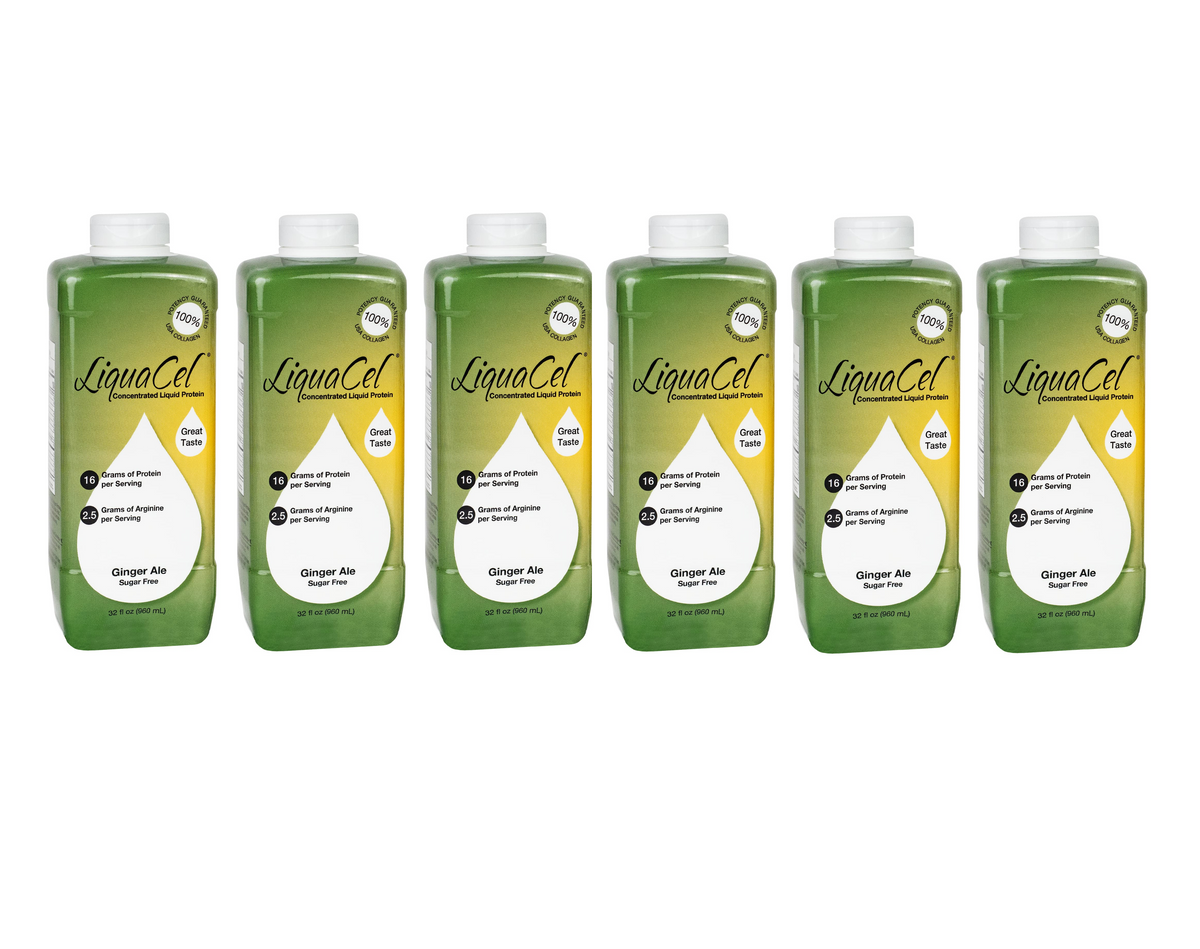 LiquaCel Liquid Protein 32 oz - Ginger Ale / 6-Pack
