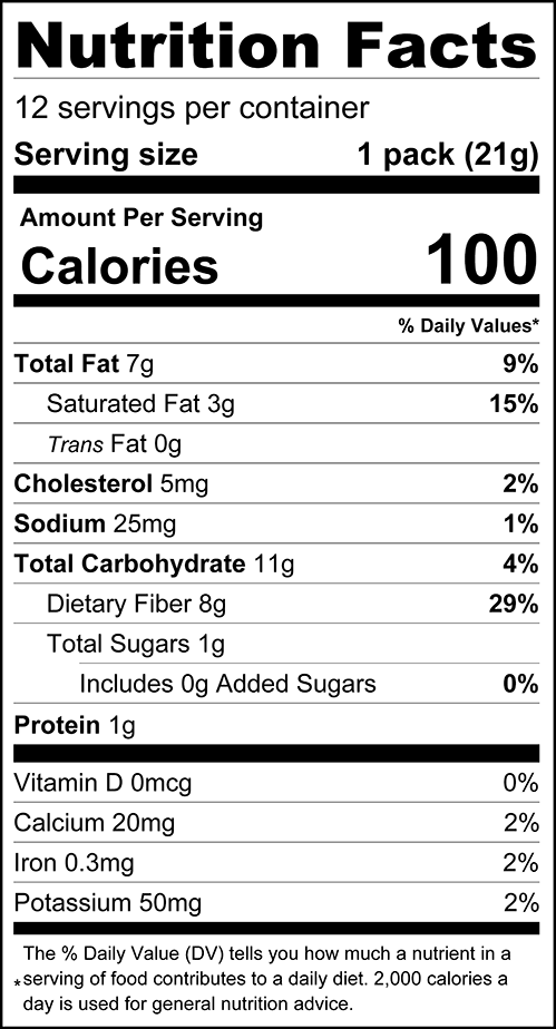Nutrition facts for ChocZero Dunkies Sandwich Cookies, 9 oz, Vanilla