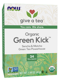 NOW Green Kick, Sencha and Matcha Green Tea Bags 24 tea bags product package
