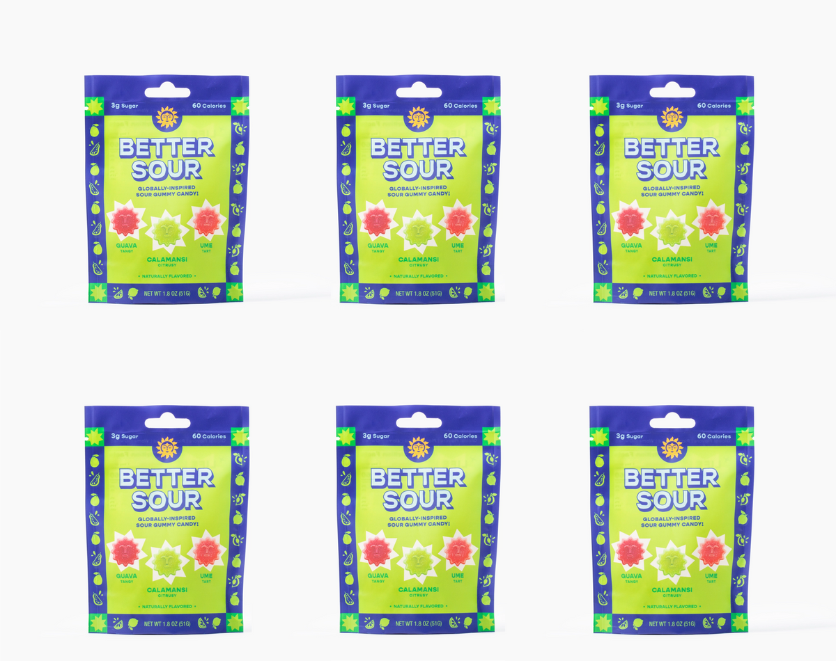Better Sour Gummies - Guava, Calamansi, Ume, 6-Pack