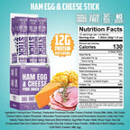 Wicked Cutz High Protein Breakfast Pork Snack Stick - Ham Egg & Cheese
