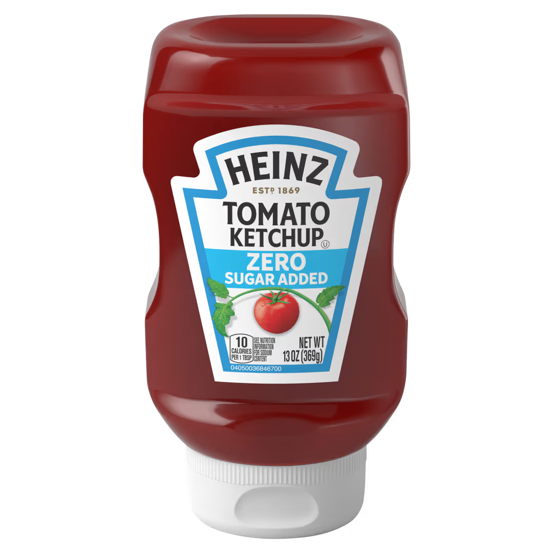 Heinz No Sugar Added Tomato Ketchup 13 oz., One Bottle.