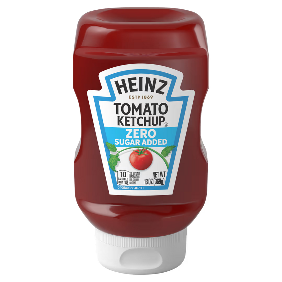 Heinz No Sugar Added Tomato Ketchup 13 oz., One Bottle.
