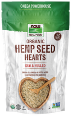 NOW Hemp Seed Hearts, Organic - 8 oz. product package