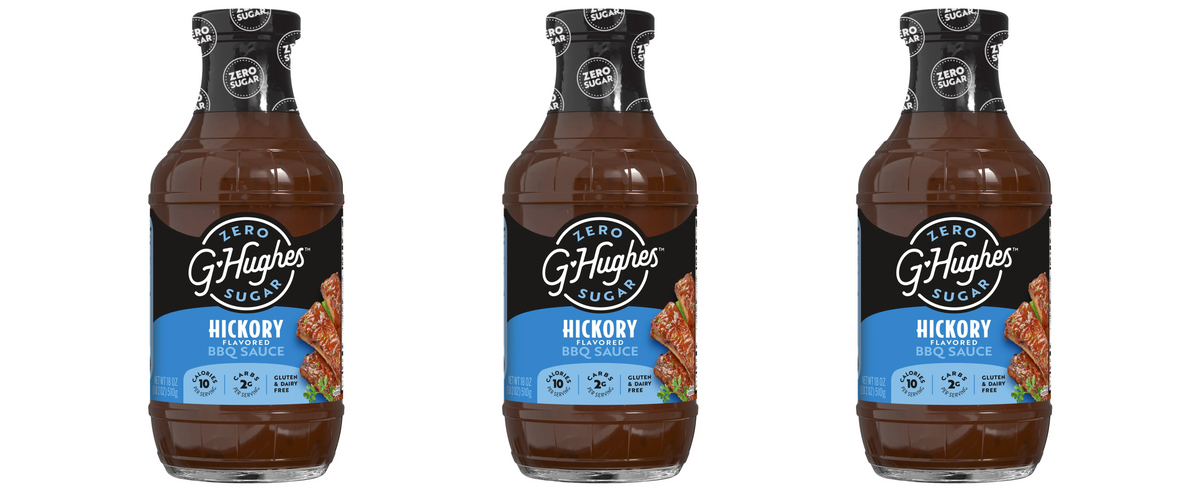 G Hughes' Smokehouse Sugar-Free BBQ Sauce - Hickory Flavored (18 oz) - 3 Bottles