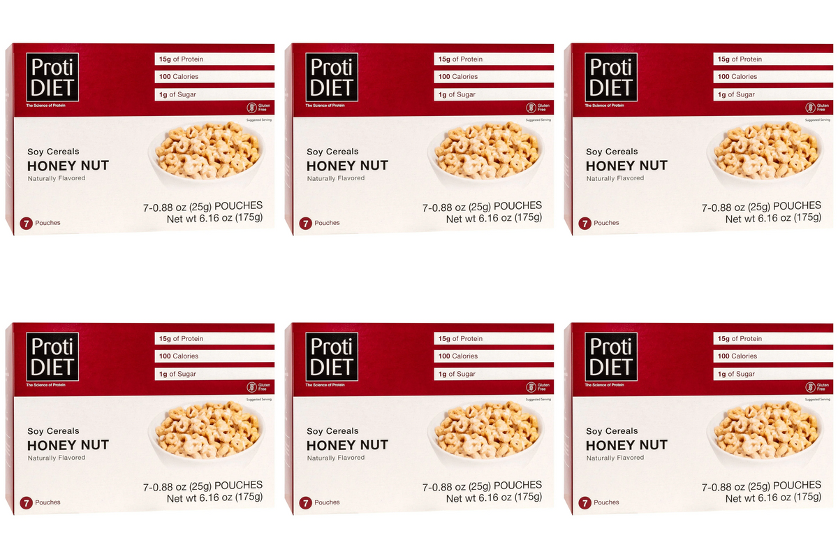 Proti Diet Protein Cereal, Honey Nut, 7 Pouches - 6-Pack