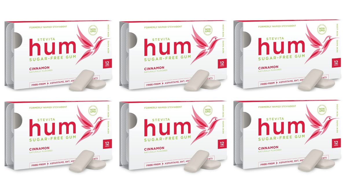 Stevita Hum Sugar Free Gum - Cinnamon 6-Pack