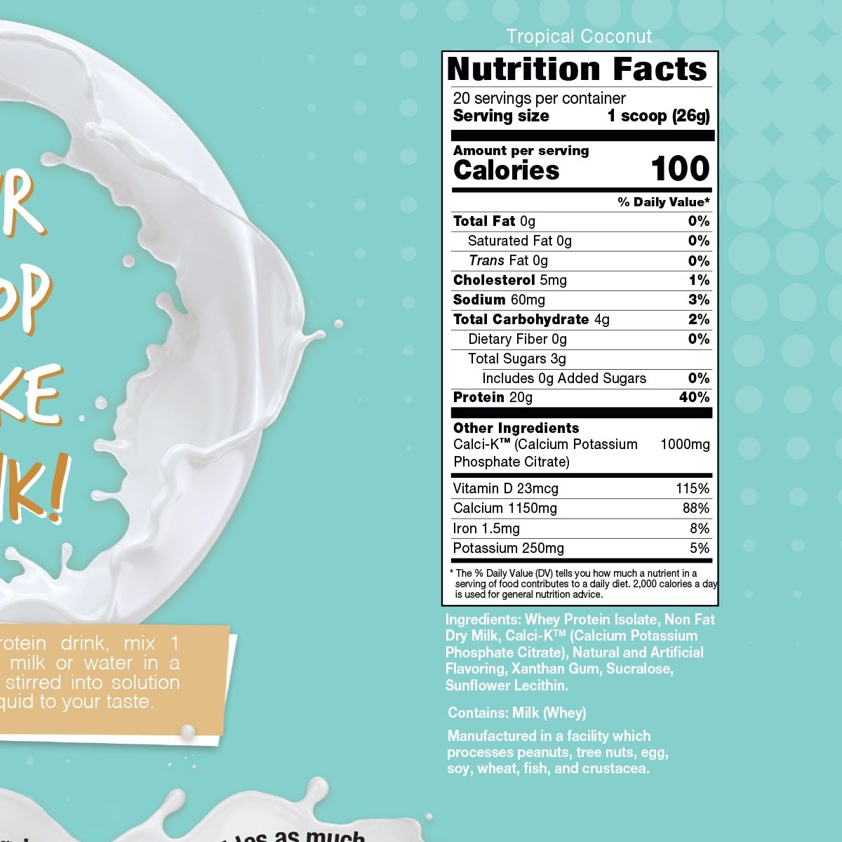 Inspire Tropical Coconut Protein Powder - High-quality Protein Drinks at Store
