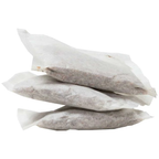 Three Millie's Sipping Broth steeping bags on a white background