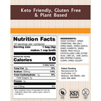 Nutrition Facts and ingredients panel for a flavor in the Millie's Sipping Broth variety pack