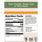 Nutrition Facts and ingredients panel for a flavor in the Millie's Sipping Broth variety pack