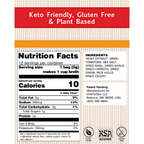 Nutrition Facts and ingredients panel for a flavor in the Millie's Sipping Broth variety pack