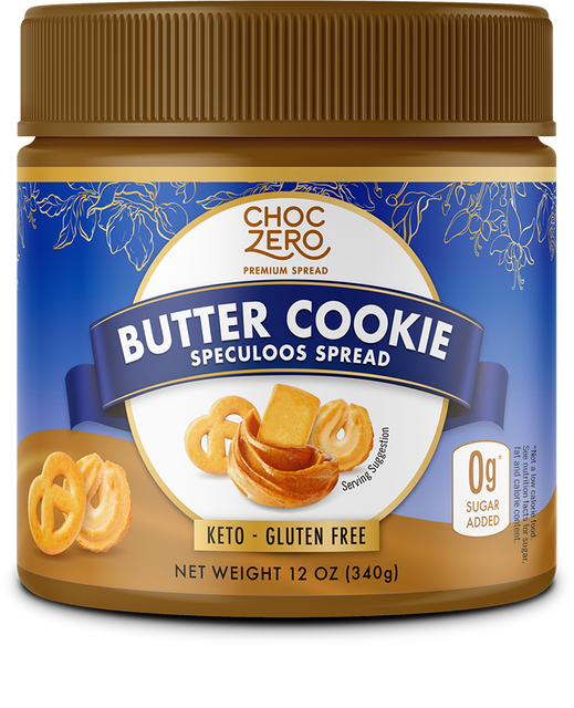 ChocZero No Sugar Added Keto Spread, 12 oz / Butter Cookie.