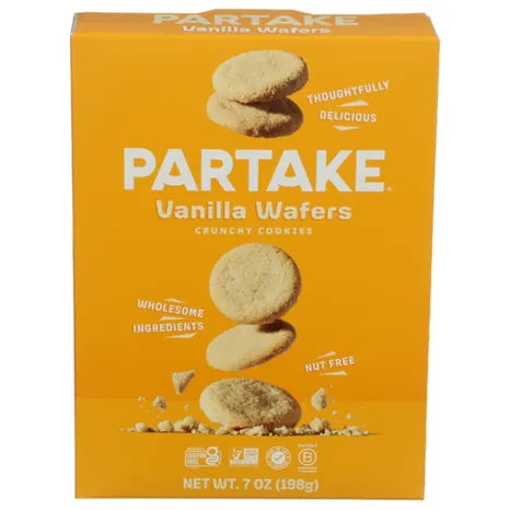 Partake Vegan & Gluten Free Vanilla Wafers, 7 oz product package